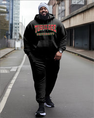 Men's Plus Size Tuskegee University Style Hoodie and Sweatpants Two Piece Set