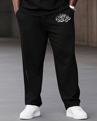 Big Boys June Festival Black History King Printed Short Sleeve Trousers Suit