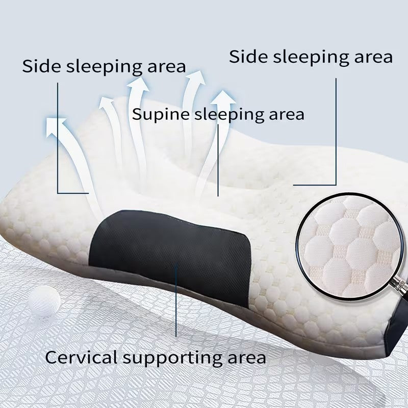 Ergonomic Adjustable Neck Pillows | Soft Shell with Modern Zipper Design, High-Quality Polyester Fill, Machine Washable, White - Ideal for Home & Bedroom Decor, All-Season Comfort, Plush Pillow, Zippered Pillowcase, Sleep Comfort