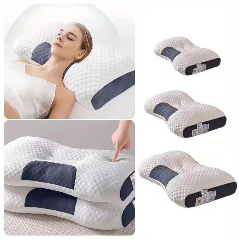 Ergonomic Adjustable Neck Pillows | Soft Shell with Modern Zipper Design, High-Quality Polyester Fill, Machine Washable, White - Ideal for Home & Bedroom Decor, All-Season Comfort, Plush Pillow, Zippered Pillowcase, Sleep Comfort