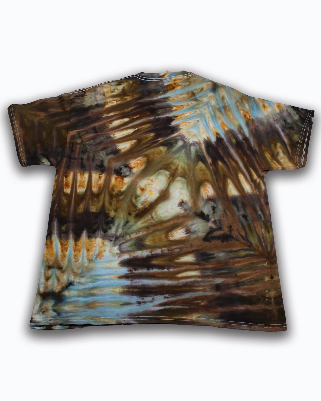 Men's Plus Size Shore Thing Double Diamond Tie Dye Round Neck T-Shirt Shorts Suit