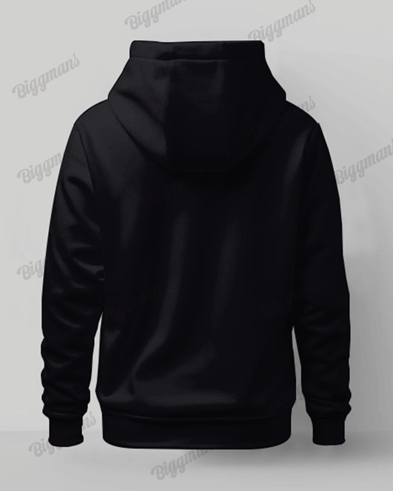 Men's Large Size Casual Hip Hop Black Funny Bear Hoodie Two Piece Set