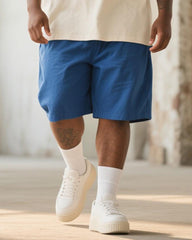 Big & Tall Men's Trippi Troppi Hand-Painted Printed Round Neck Short Sleeve T-Shirt Shorts Suit