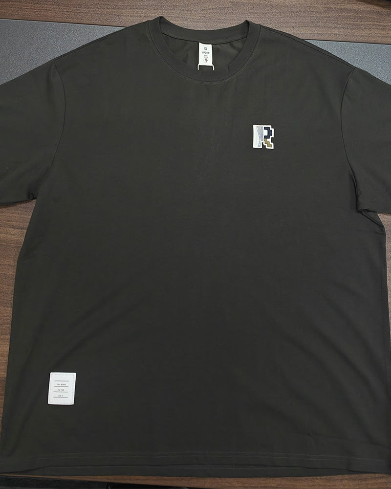 4XL-8XL Big & Tall Men's Daily Casual Letter Embroidered Cotton Round Neck Short Sleeve T-Shirt 4XL-8XL