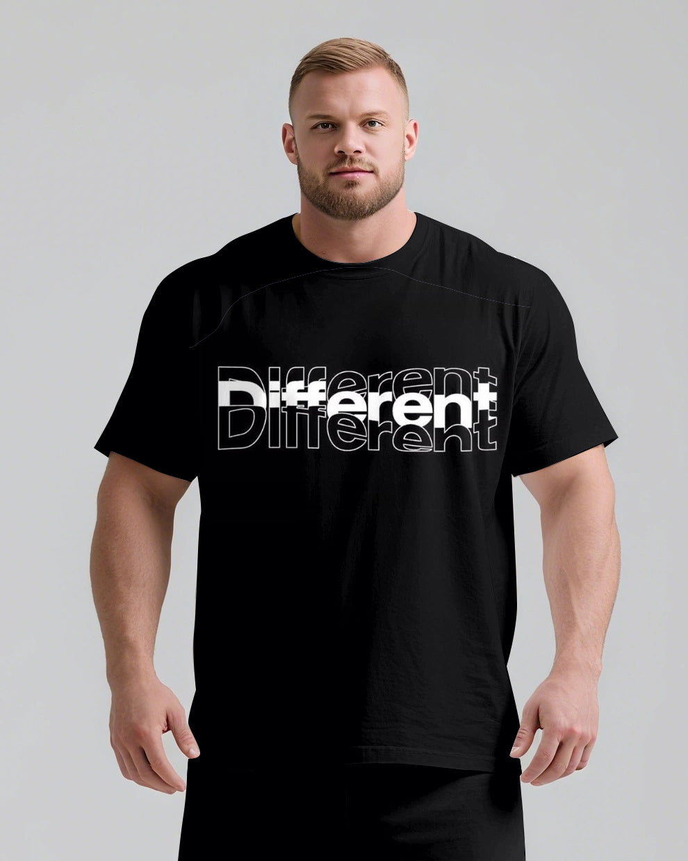 Different Slogan T-shirt 2-Piece Set