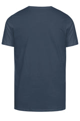 Men's Plus Size Royal Blue Crazy Rock Skull Print Round Neck Short Sleeve Tee