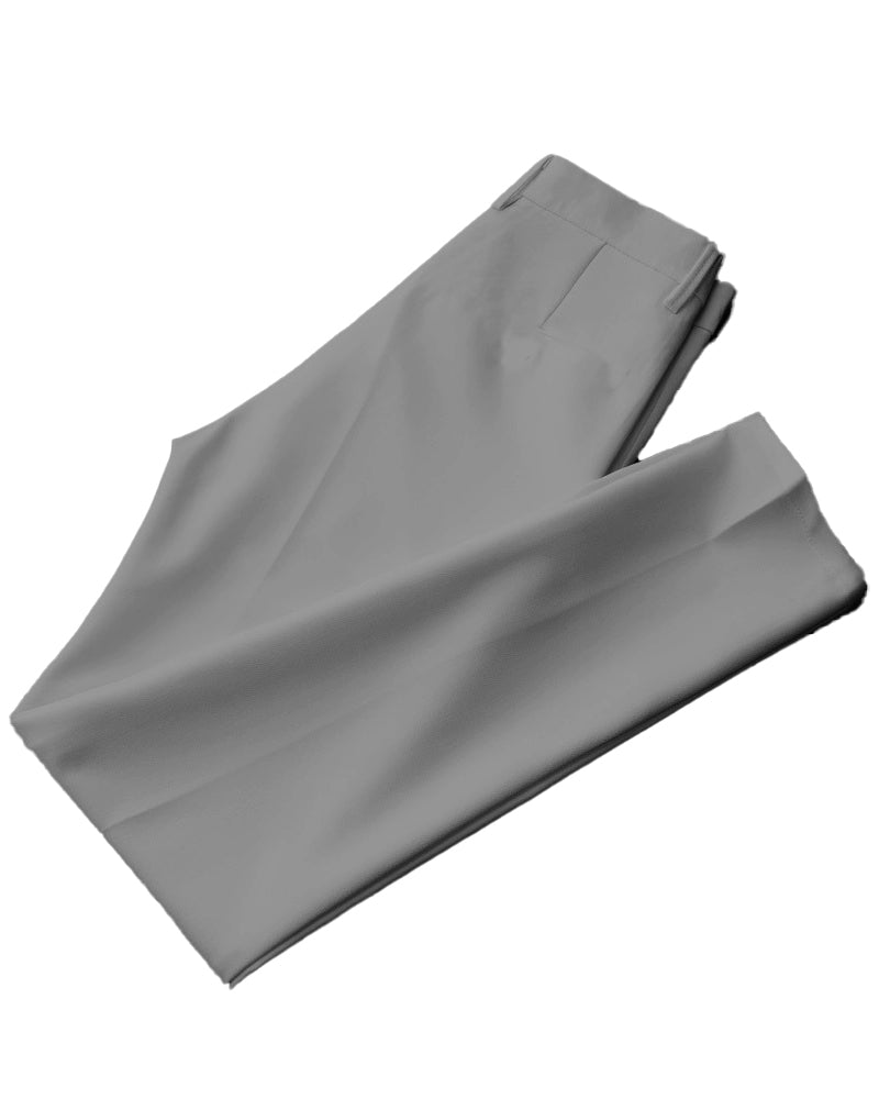 Solid Color Big Guys Long Sleeve Lapel Shirt and Pants Set