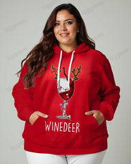 Couple Big & Tall Fashion Casual Christmas Special Print Hoodie Set