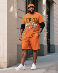 The Daily Leisure Of A Big Man. If The Son Of The Father Lets You Free. You Are Really Free To Print Short Sleeve T-shirt Shorts Suit