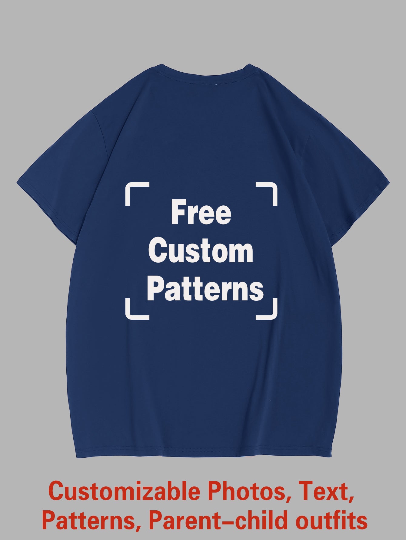 Customized Plus Size T-shirt (You Can Upload Pictures, Text, Logo, Etc. To Customize Your Interesting T-shirt)