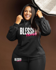 Women's Big & Tall Blessed Periodt Lettering Hoodie Set