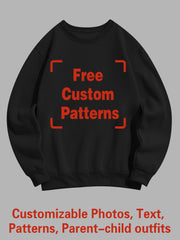 Custom Plus Size Sweatshirt (You Can Upload Pictures, Text, Logo, Etc. To Customize Your Interesting Sweatshirt)