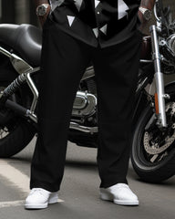 Men's Big & Tall Gradient Geometric Long-sleeved Lapel Shirt 2-piece Set