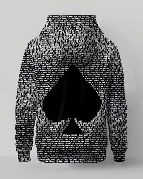 Men's Plus Size Casual Classic Alphabet Poker Hoodie Two-Piece Set