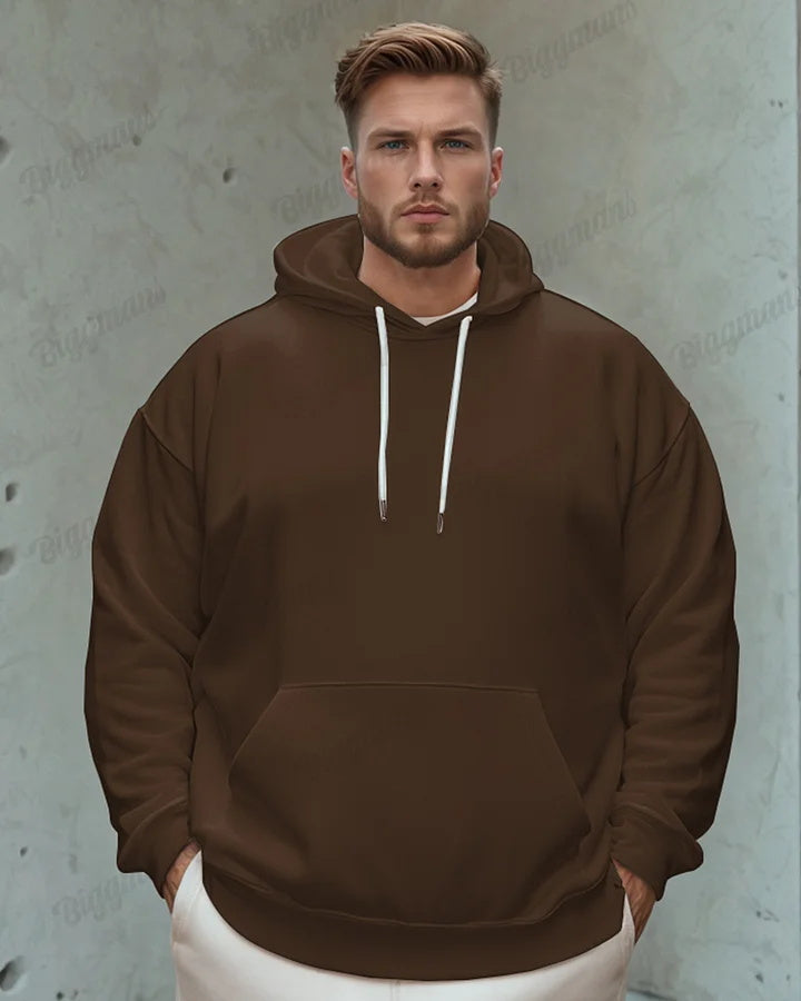 Men's Classic Casual Plus Size Solid Color Hoodie