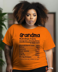 Women's Big & Tall Retro Casual Grandma Graffiti Short Sleeve Shorts Set