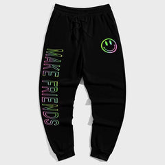 Street Style Big & Tall Men's Colorful Smile Face Make Friends Trousers