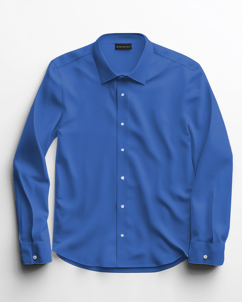 Men's Classic Casual Plus Size Solid Color Long Sleeve Lapel Shirt