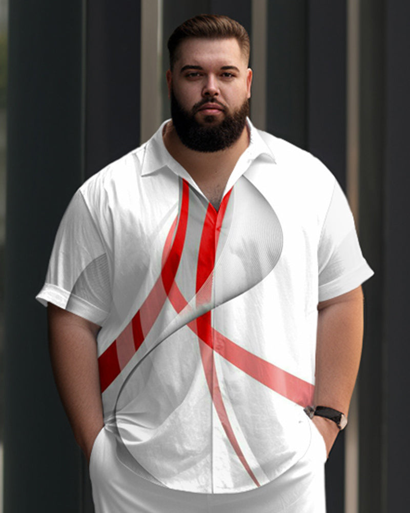 Men's Plus Size Aurora Abstract Print Walking Set
