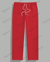 Men's Plus Size Santa Claus Cosplay Printed Long Sleeve T-Shirt Trousers Suit