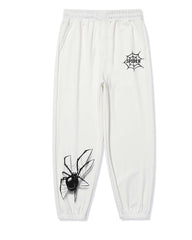 Plus Size Men's Summer Thin Spider Print Trousers
