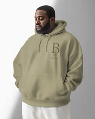 High Quality Fabric High-grade Jacquard Letters Men's Loose Oversized Hoodie