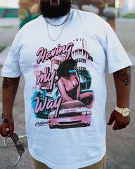 Plus Size White Haning My Way T-Shirt