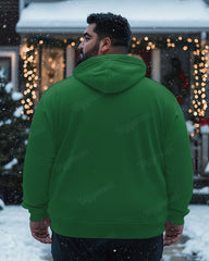 Big Men's Christmas Elf Suit Cosplay Hoodie