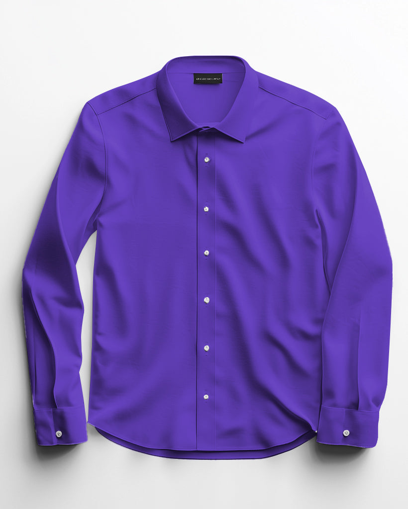 All-match Solid Color Multi-color Optional Long Sleeve Collar Shirt 2-piece Men's Plus Size