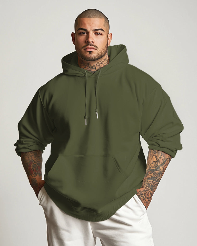 Cotton Solid Color Men's Loose Oversized Hoodie