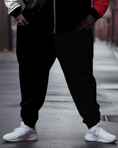 Men's Big & Tall Color Block Jogger Activewear Two Piece Set