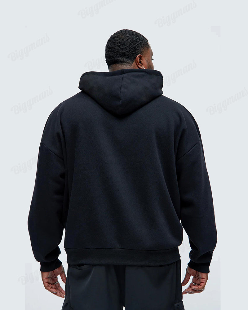 Respect Text Print Men's Loose Oversized Hoodie