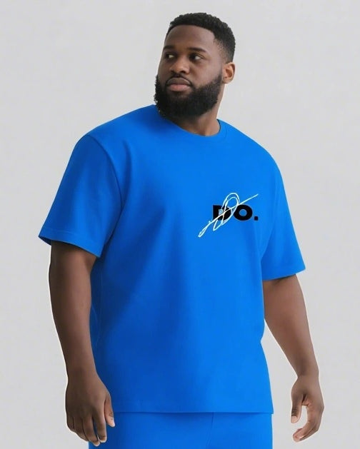 Do Like You Already Won Men's Big & Tall Casual Lettering T-shirt 2-Piece Set