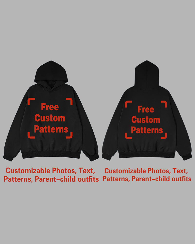 Custom Plus Size Hoodie (You Can Upload Pictures, Text, Logo, Etc. To Customize Your Interesting Hoodie)