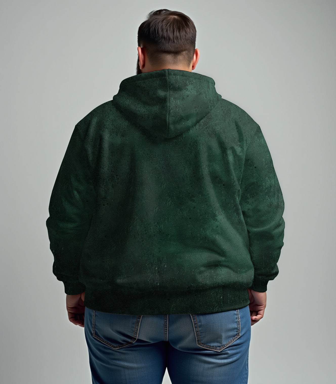 Men's Big and Tall Casual Hip Hop Green Lion Hoodie Two Piece Set