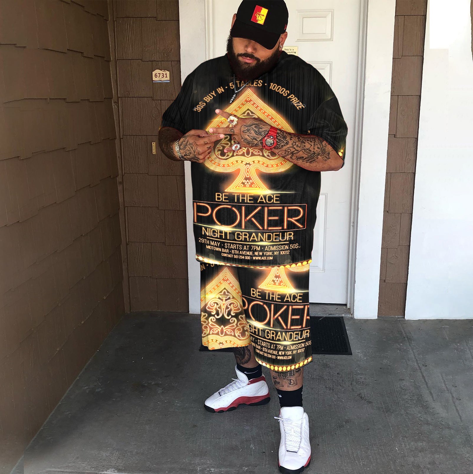 Plus Size Men's Be The Ace Poker Set