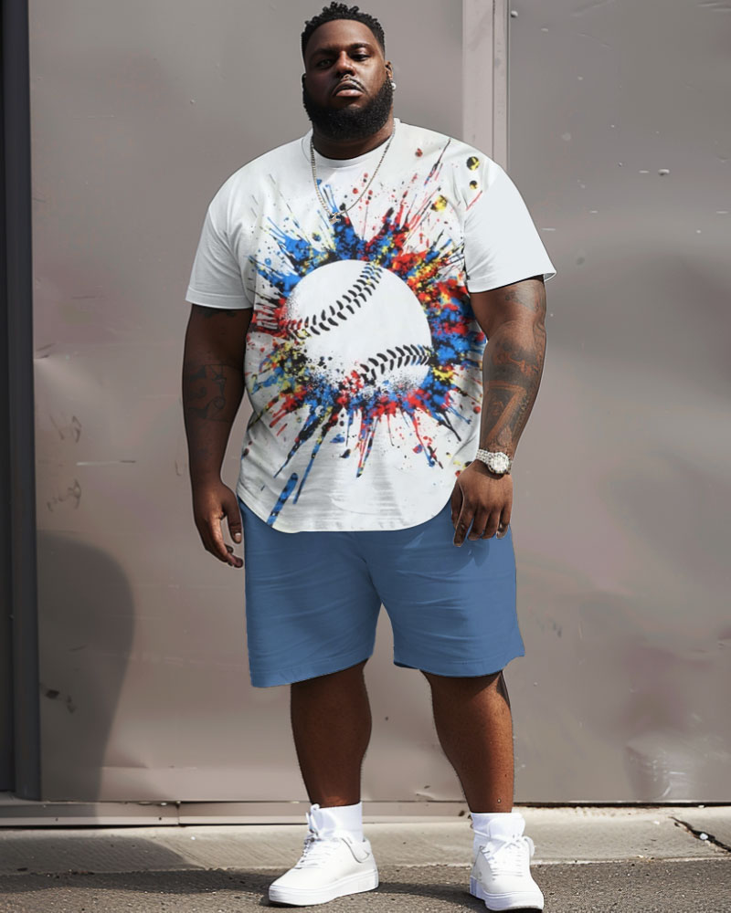 Street Vitality Colored Ball Print Large Men's Suit