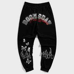 Big & Tall Men's Street Style DOOM SDAY Graphic Printed Casual Retro Trousers