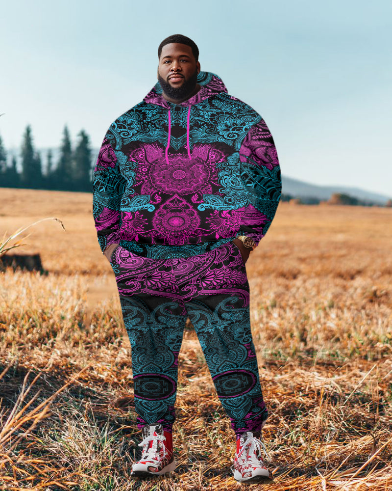 Men's Big & Tall 2-Piece Tracksuit Kali Lotus Edition Viking Hoodie Set