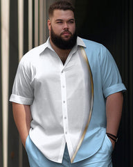 Big Guys Blue Gradient Short Sleeve Walking Set