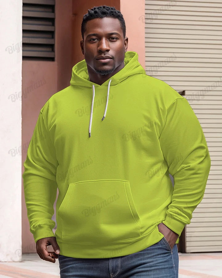 Men's Classic Casual Plus Size Solid Color Hoodie