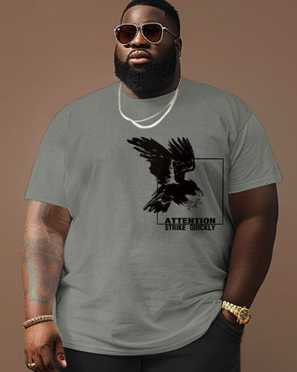 Street Casual Flying Eagle Letter Print Large Men's Suit