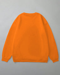 Men's Casual Orange Basketball Bear Letter Print Plus Size Sweatshirt Suit