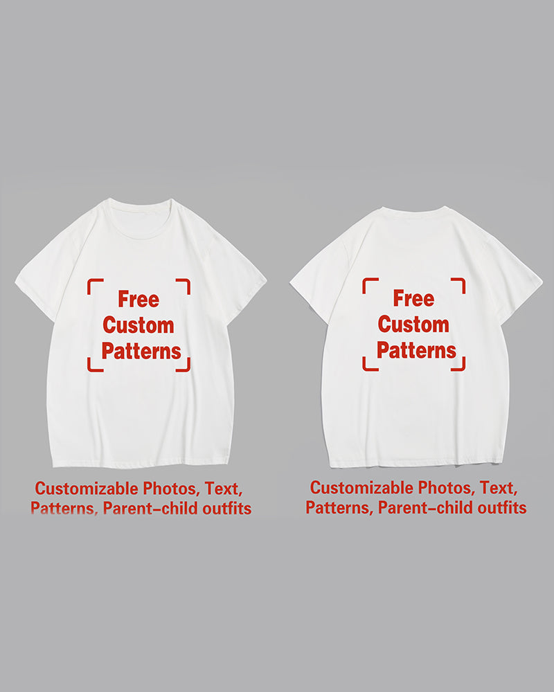 Customized Big and Tall T-shirt (You Can Upload Pictures, Text, Logo, Etc. To Customize Your Interesting T-shirt)