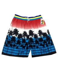 Big & Tall Men's Hawaii. Summer Multi-level Color Matching Gradient. Coconut Tree Beach Pants