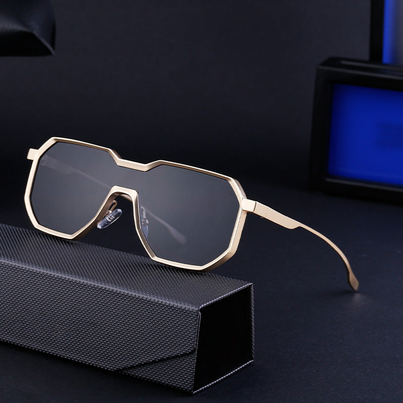 Irregular Steampunk Sunglasses Metallic Sunglasses