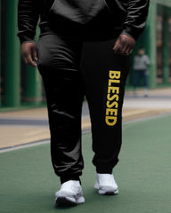 Men's Plus Blessed Stacked Hoodie Set