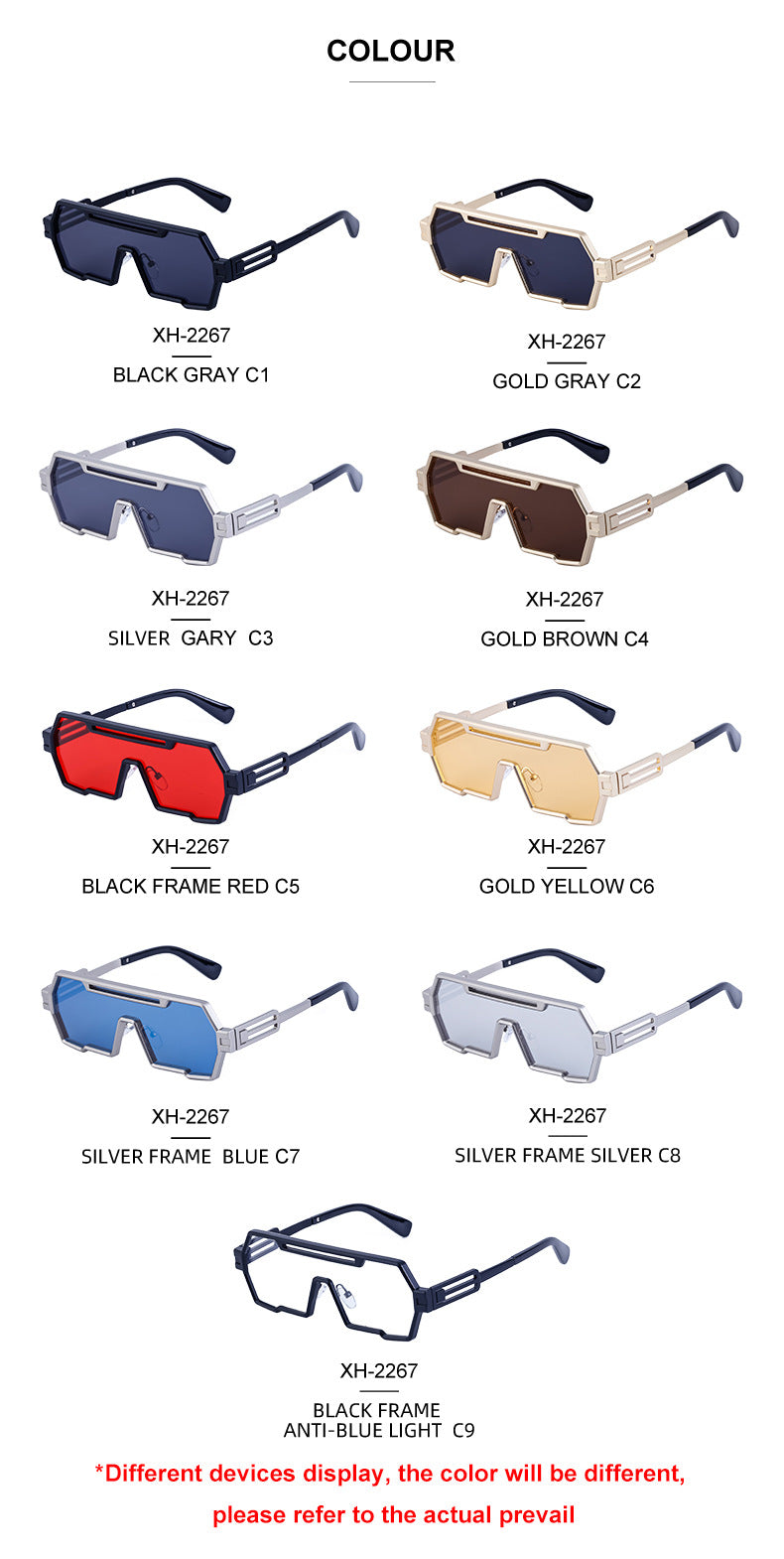 Retro Steampunk Irregular Sunglasses