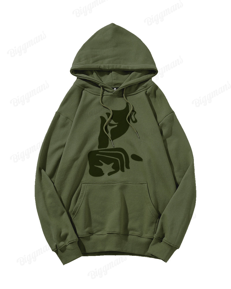 Forbidden Abstract Printed Oversized Cotton Hoodie