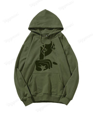 Forbidden Abstract Printed Oversized Cotton Hoodie